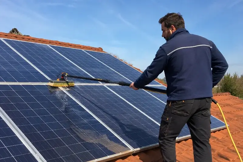 Nettoyage et entretien de panneaux solaires à Mirmande